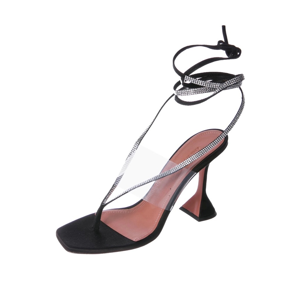 *RARE*  Amina Muaddi Zula Crystal Sandals 39.5